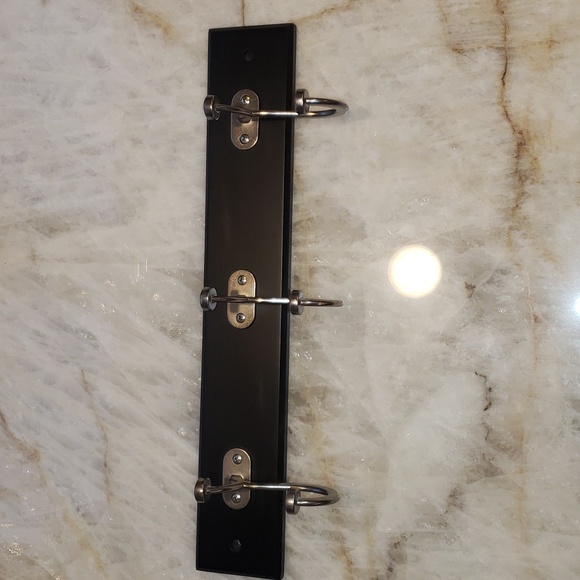 Pilltop Hook Rail in Vintage Black & Vintage Nickel - Picture 2 of 8